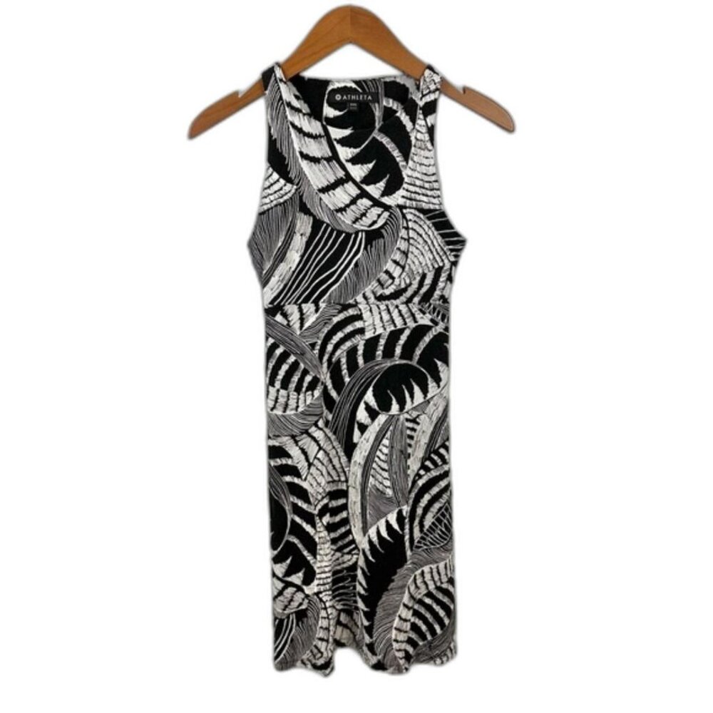 High Neck Printed Dress